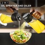 Premium 2-in-1 Oil Dispenser and Sprayer for Kitchen Use