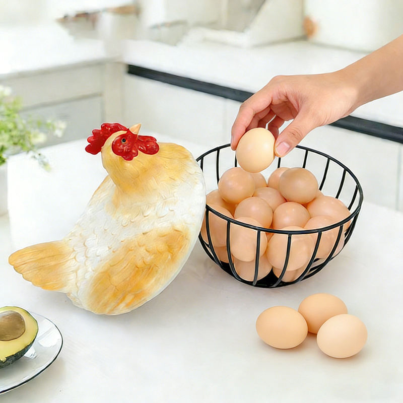 Hen Shaped Egg and Fruit Storage Basket - Image 5
