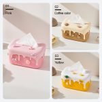 Cartoon Square Table Facial Face Plastic Tissue Box