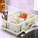 Kitchen Dish Drying Rack with Cutlery Holder