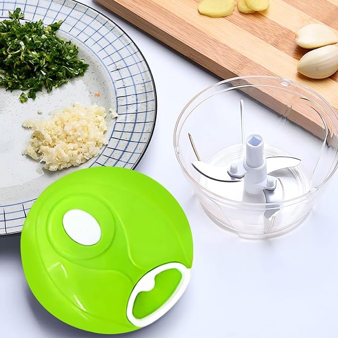 Large Capacity Manual Vegetable Chopper | Pull String Food & Onion Chopper - Image 5