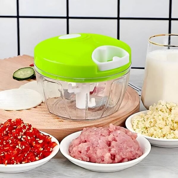 Large Capacity Manual Vegetable Chopper | Pull String Food & Onion Chopper