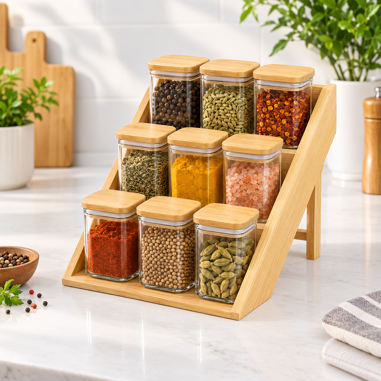 9 Pcs Kitchen Spice Jar