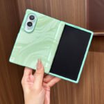 Samsung Z Fold 8 Wide Center Magnet Fashion Skin Texture Fold PU Phone case Built-in Magnet with Integrated Screen Film