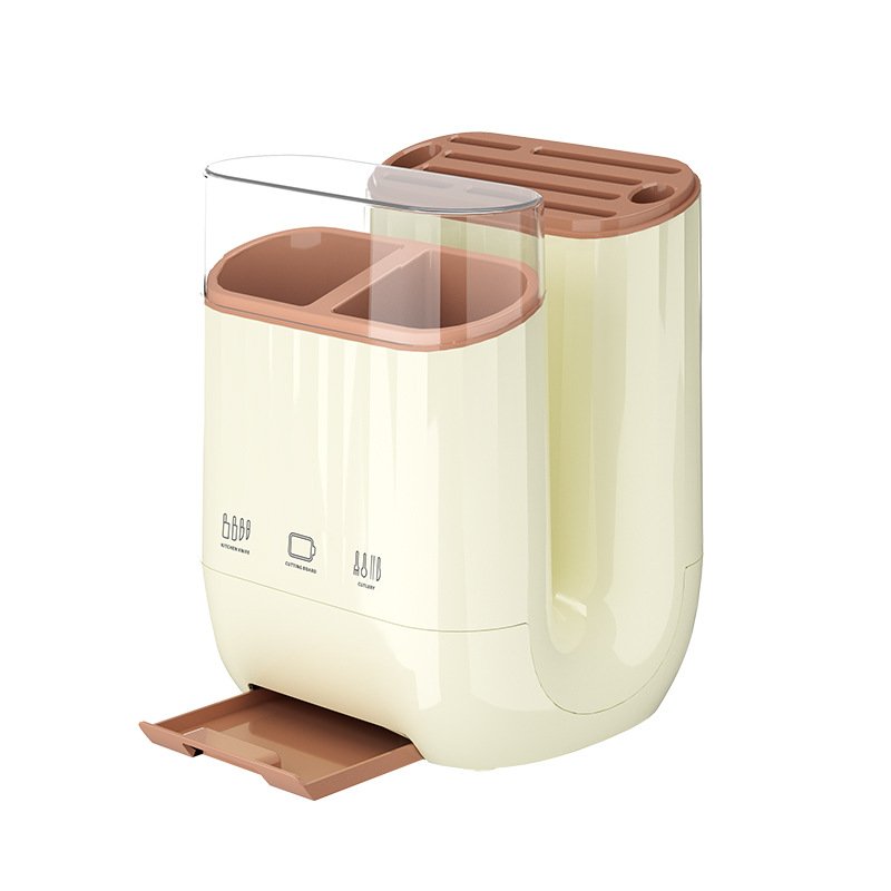 Kitchen knife rack, household cutting board storage rack, countertop drainer, chopstick holder, cutting board and knife holder all in one - Image 4