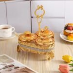 Golden Sugar Jar Accessible Luxury European and American Style Two-Cup Three-Cup Seasoning Jar