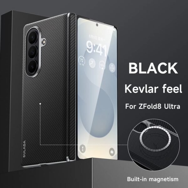 Samsung Galaxy Z Fold 8 Ultra Business Series Fiber Texture Magnetic Case