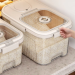 High Transparent 15KG PET Sealed Rice & Grain Storage Container