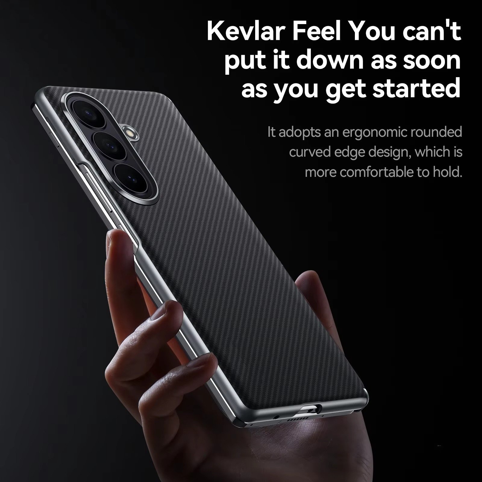 Samsung Galaxy Z Fold 8 Ultra Business Series Fiber Texture Magnetic Case - Image 2