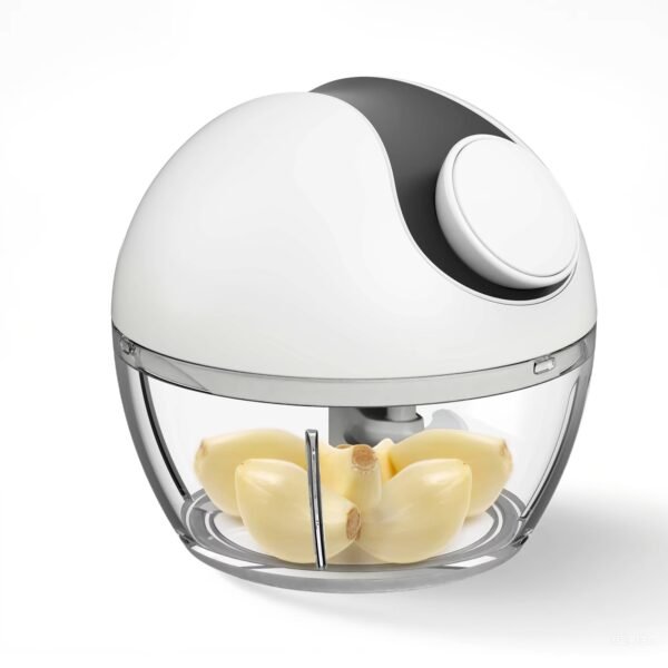 Compact One-Press Food Chopper with 420 Stainless Steel Blades