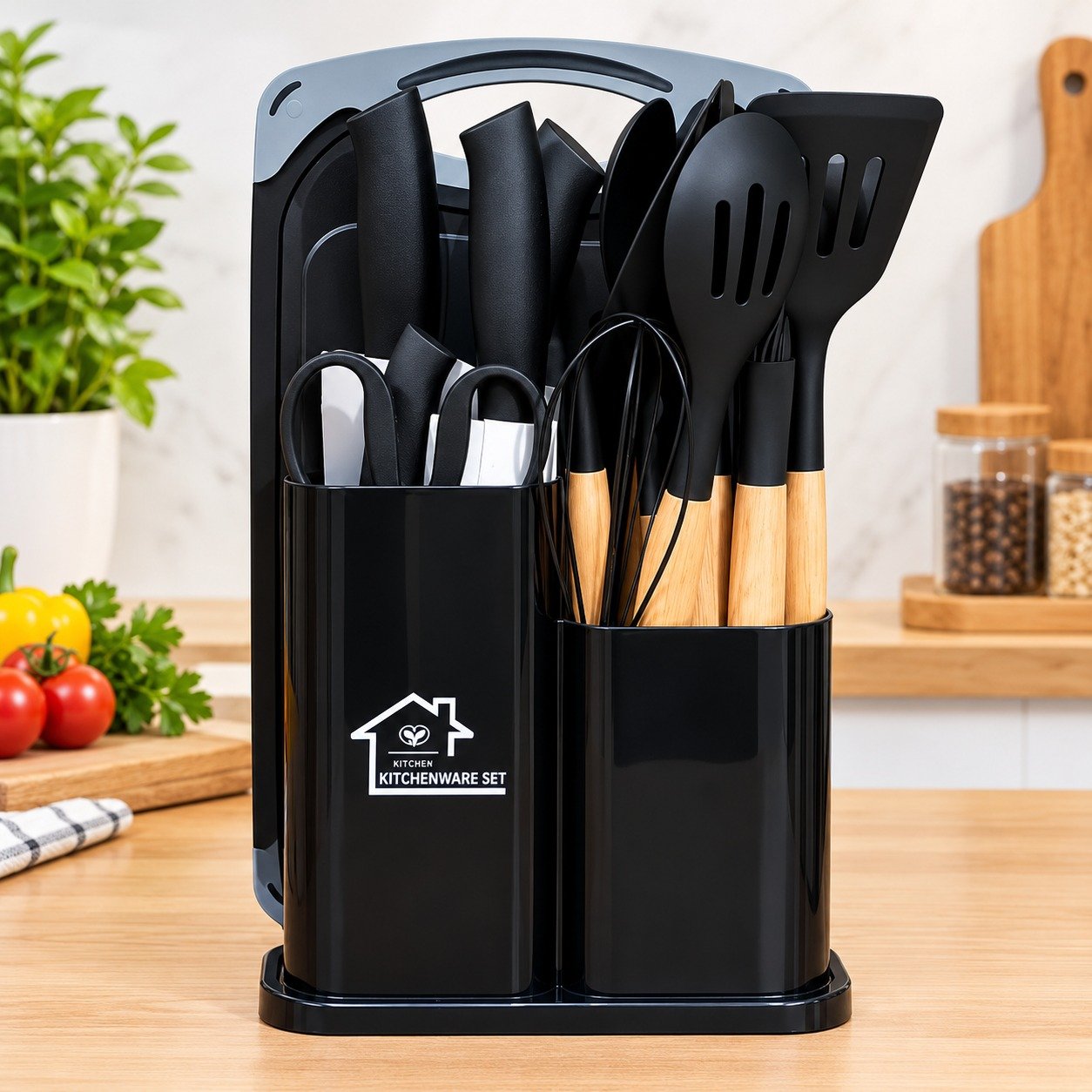 19 Pcs Silicone Kitchen Utensils Set | Non-Stick Cooking Tools & Spoon Set - Image 4