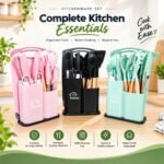 19 Pcs Silicone Kitchen Utensils Set | Non-Stick Cooking Tools & Spoon Set