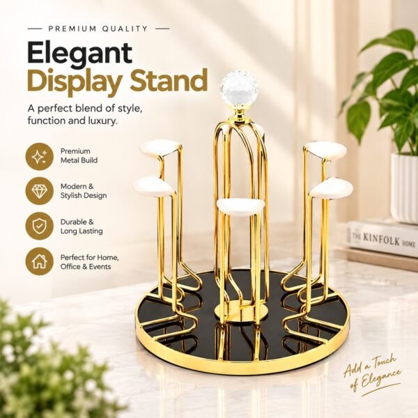 Glass Stand Rack Holder-Stainless Steel Gold