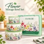 Pastel Floral Ceramic Storage Bowls