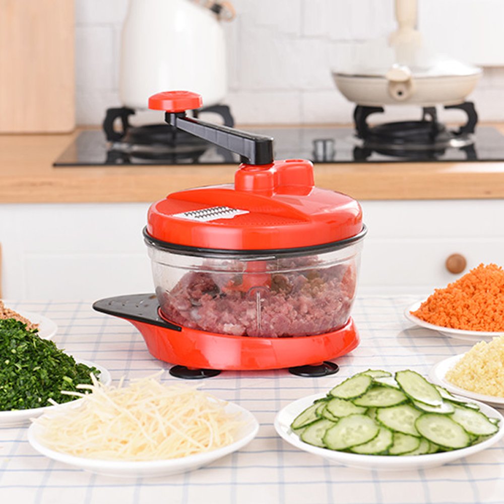 Multi-Function Manual Vegetable Chopper | Food Processor with Stainless Steel Blades - Image 2